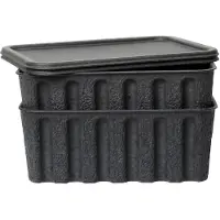 Ferm Living Paper pulp box large - kannelliset säilytyslaatikot 2 kpl