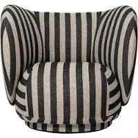 Ferm Living Rico lounge chair -nojatuoli Louisiana sand black