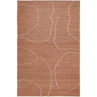 Ferm Living , Käsinkudottu Matto Juutti Gesso Terracotta 200x300 cm