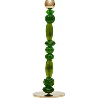 Pols Potten - Beads kynttilänjalka S 34 cm tummanvihreä