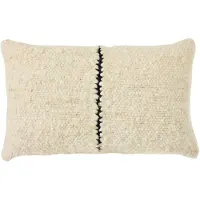 HK Living Natural wool striped tyyny 30x50 cm Valkoinen