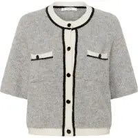 Gestuz Gzalpha Contrast Cardigan - Grey - S