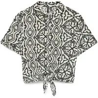 Vero Moda Pusero 'VMMENNY' ecru / musta
