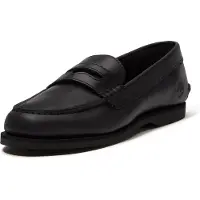 Timberland for woman. TB0A5MXNW021 Classic Boat black leather loafers (42 W), Flat, None, Casual