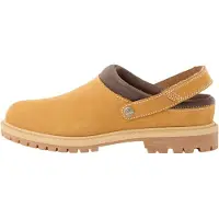 Timberland for woman. TB0A2PSB7541 Premium brown Leather Clogs (41.5 W), Flat, Velcro, Casual