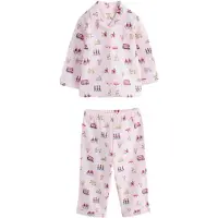Next Yöpuku mokka / magenta / vaalea pinkki / valkoinen