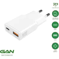 4smarts PDPlug Duos Slim, Sisätila, AC, 12 V, Valkoinen (541125)