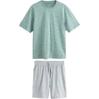 Next Lyhyt pyjama vaaleanharmaa / vihreä / valkoinen