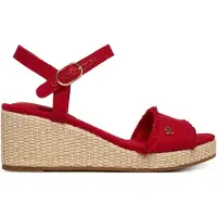 Tommy Hilfiger Mid Woven Wedge Espad Fringe - Red - 39