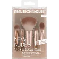 Real Techniques New Nudes On The Glow Mini Brush Kit sivellinsetti matkoille 6 kpl