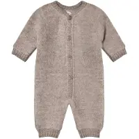 Joha Onesie Haalari Toscana Melange Sesame Melange-80 cm Wool Beige 80 cm Pojat, Tytöt