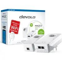 Devolo Magic 2 WiFi next Starter Kit, 1200 Mbit/s, Tyyppi F, Gigabitti Ethernet, 10,100,1000 Mbit/s, Multi User MIMO, Valkoinen