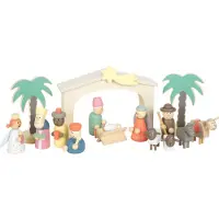 Small Foot Design - Wooden Crib Christmas Story Playset