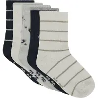 Minymo Socks W. Pattern (5-Pack) - Grey - 35\38