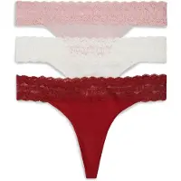Tommy Hilfiger Underwear Stringit roosa / punainen / offwhite