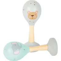 Small Foot - Wooden Baby Rattle Maracas Animal Set of 2
