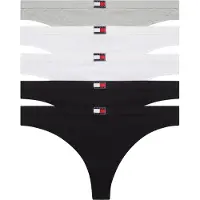 Tommy Hilfiger 5 Pack Flag Thong - Grey - S