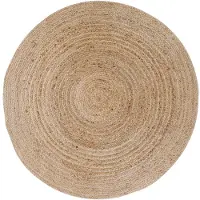 House Nordic Rina - Rug, Braided Jute - Beige - Ø 180 CM
