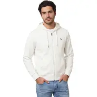 Ralph Lauren Double-Knit Full-Zip Hoodie - White - M