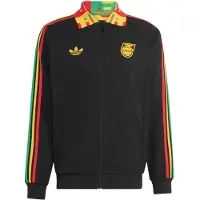 Adidas Urheilullinen collegetakki 'JFF A OG JK' keltainen / vihreä / punainen / musta