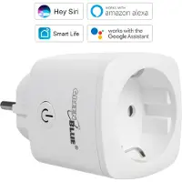 Greenblue WiFi kauko-ohjattu pistorasia, Android/iOS/Alexa/Google Home, energiahuollon. Energia, ajastin, max 3680W, tyyppi F, GB720 F