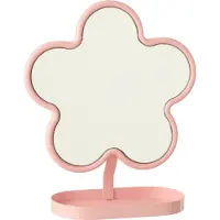J-Line Table Mirror Flower Iron Light Pink - Pink - ONE SIZE