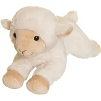Teddykompaniet Teddy Farm, Lying Lamb - White - 30 cm
