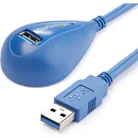StarTech.com USB3SEXT5DSK USB 3.2 Gen 1 -jatkokaapeli, 1,5 m, sininen