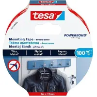 TESA Erittäin vahva kaksipuolinen kiinnitysteippi Powerbond Ultra Strong, 19 mm x 5 m (4042448353702)