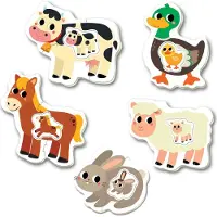 Educa Opetuspalapeli lapsille - - Maatila - 5 palapeliä, 2-4 palaa - Alkaen 12 kuukautta