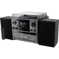 Soundmaster MCD5600SW -musiikkikeskus DAB+/FM-radiolla, levysoittimella, tuplakasettidekillä, CD-soittimella, USB-liitännällä, Bluetoothilla, 10 Watti