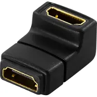DeLOCK HDMI naaras – naaras -kulmasovitin, musta