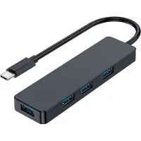 Gembird UHB-CM-U3P4-01, USB 3.2 Gen 1 (3.1 Gen 1) Type-C, USB 3.2 Gen 1 (3.1 Gen 1) Type-C, 5000 Mbit/s, Musta, Pyöreä kaapeli, 1 kpl