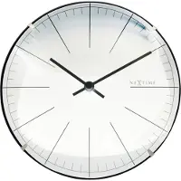 Nextime Big Stripe Mini Dome Kello Ø20 Cm - Pöytäkellot Muovi Valkoinen - 3506WI