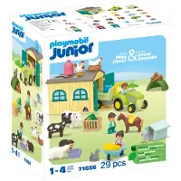 Playmobil Junior Bondeeventyr Med Traktor, Trailer Og Dyrevenner - Multi/patterned - ONE SIZE