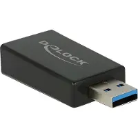 DeLOCK USB 3.1 Generation 2 USB Type-A (uros) - USB Type-C (naaras) - Aktiivinen USB-muunnin, musta