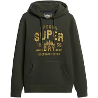 Superdry for man. M2014366A Green Work Shop hoodie (XXL), Casual, Cotton