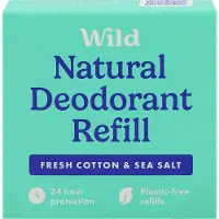 Wild Natural Deodorant Refill Fresh Cotton & Sea Salt 40 g
