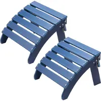 Vevor Adirondack -ottomaanien sarja, 2 kpl, 18,7P x 18,9L x 13,8K tuumaa HDPE-muovista valmistettu kokoontaitettava Adirondack-ottomaani, säänkestävä jalkatuki Adirondack-tuolille, käytetään ulkokuist