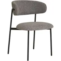 Ebuy24 Silla - Dining Chair, Bouclé - Grey - ONE SIZE