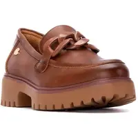 Xti for woman. 14449103-CAMEL Moccasins 144491 brown (36), 3 to 5 cm, None, Casual, Classic