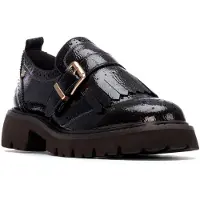 Carmela for woman. 16259402-GRIS Leather shoes 162594 dark grey (40), Flat, None, Casual