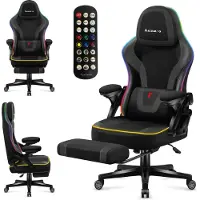Huzaro Pelituoli Force 4.6 RGB black mesh LED-valaistuksella ja sovelluksella