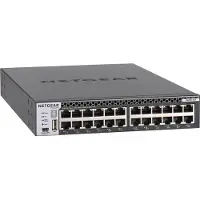 Netgear M4300-24X - Kytkin - L3 - Hallittu - 24 x 10 Gigabit Ethernet + 4 x jaettu 10 Gigabit SFP+ - ilmavirta edestä taaksepäin - telineasennettava