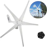 Vevor -tuuliturbiini 500 W:n tuuliturbiinigeneraattori DC 12 V:n tuuliturbiini 5-lapainen matalan tuulen nopeuden käynnistys puutarhakatuvalot tuuliturbiinit latausohjaimella