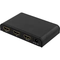 Deltaco PRIME HDMI-jakaja, 1 sisään ja 2 ulos, HDMI 2.0, 4K, UHD,musta