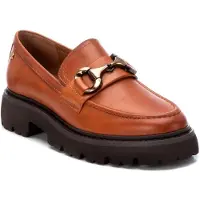 Carmela for woman. 16187203-CAMEL Leather moccasins 161872 brown (35), Flat, None, Casual