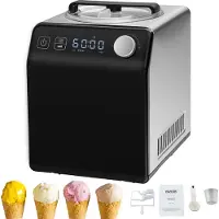 Vevor 2 Quart automaattinen jäätelökone Sähköinen jogurtti Gelato Make Black