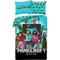 Halantex lasten mikrokuitupussilakanasetti Minecraft MNM-009BL, 140x200, 2-osainen