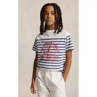 Ralph Lauren Graphic Cotton Jersey Tee - Cream - 138-149